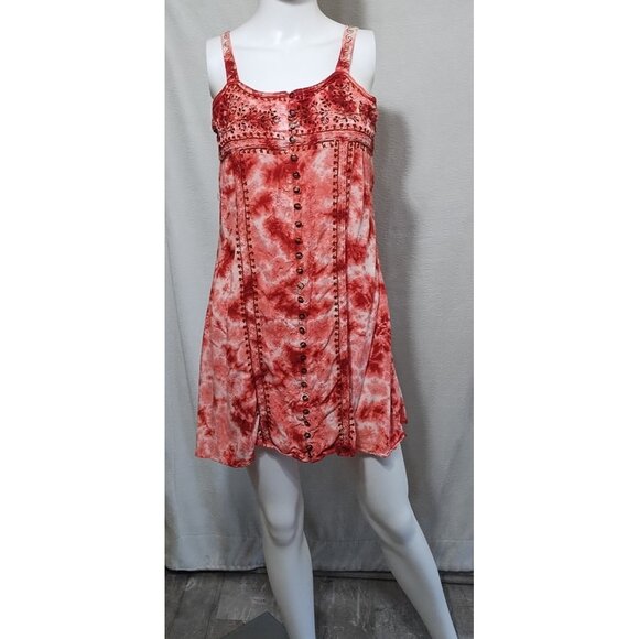 L' Pogee Strappy Tie-Dyed Mini Dress S - Picture 1 of 6